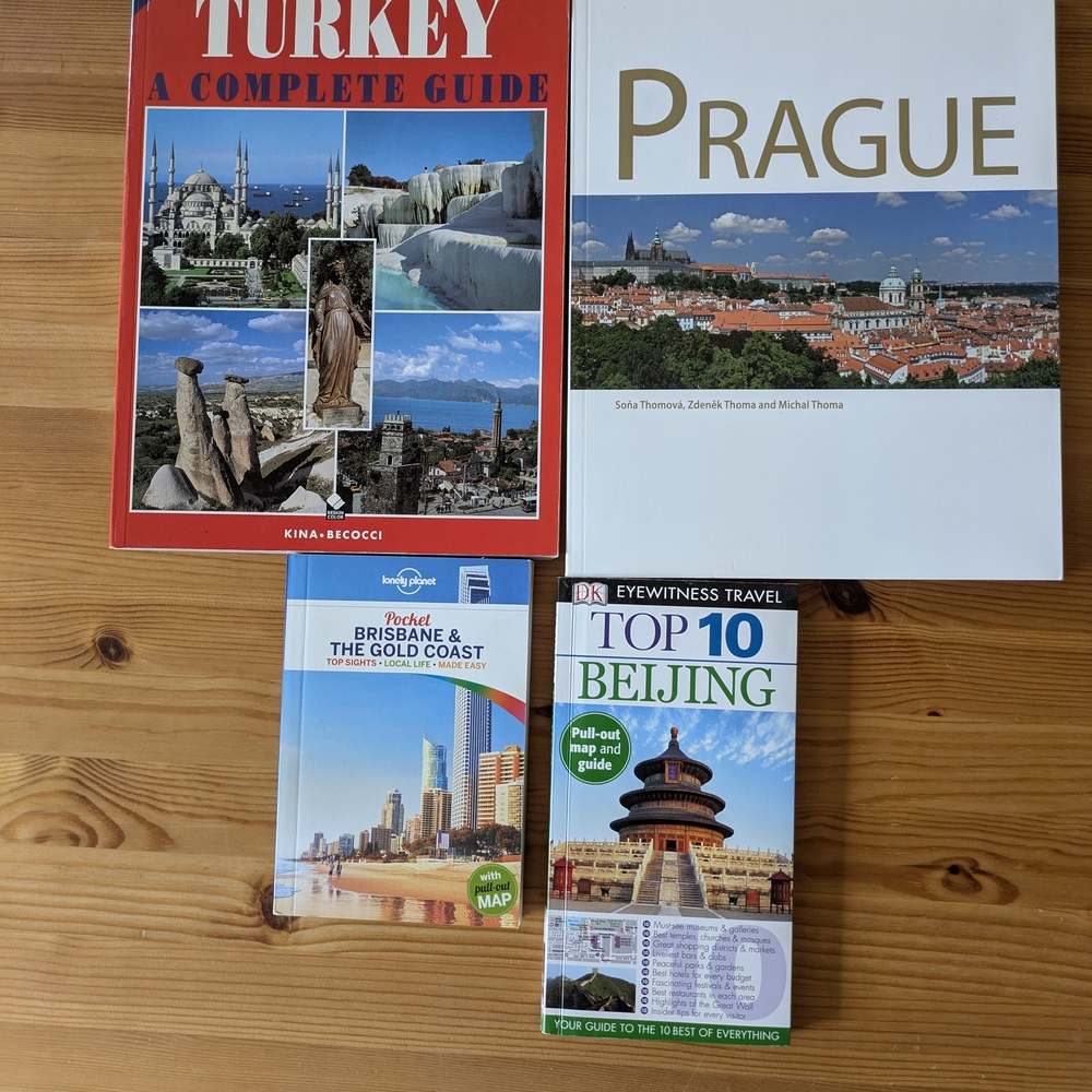 Books Travel Guide Book Set - Turkey, Prague, Beijing